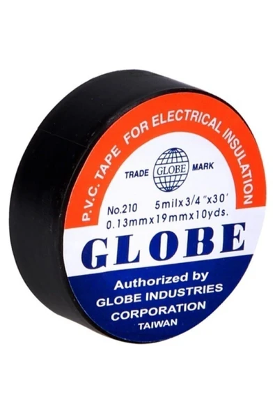 Globe Pvc Elektrik Izolasyon Bant "0.13x19x10yards" (SİYAH) ürün görseli 1
