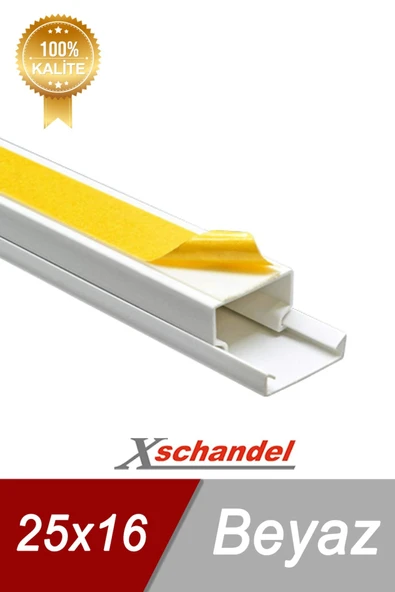 XSCHANDEL 25x16 Yapışkan Bantlı Pvc Kablo Kanalı ürün görseli 1