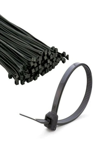 ZENİTH 100 Adet Siyah Plastik Kelepçe Cırt Kablo (2,5x200mm) ürün görseli 1
