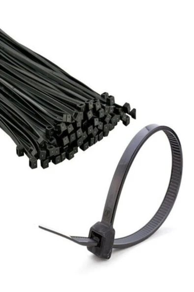 ZENİTH Kablo Bağı Cırt Kelepçe Klips Paket Siyah 3.6x250 100 Adet ürün görseli 1