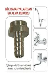 ALPERYAPI Mix Bataryadan Su Alma-Hortum Bağlama Rekoru-Lavabo-Mutfak Batarya ürün görseli 1