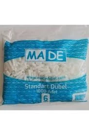 MADE 6 Mm Standart Dübel Paket 1000 Adet ürün görseli 1