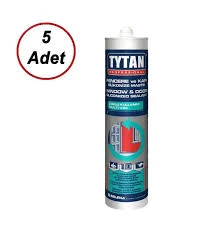 TYTAN 5 Adet Beyaz Silikonize Mastik Tavan Kaplama Yapıştırıcısı 500 gr ürün görseli 1