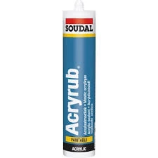 Soudal Acryrub Silikonize Mastik 500 Gr Beyaz ürün görseli 1