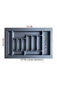 ORMAXX Kaşıklık Gri Desenli 75x49 Cm en:70 Derinlik:40 Kesilebilir ürün görseli 1