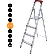 Kanat Elips Galvanizli Katlanabilir Çok Amaçlı Profil Merdiven 6+1 Basamak ürün görseli 1
