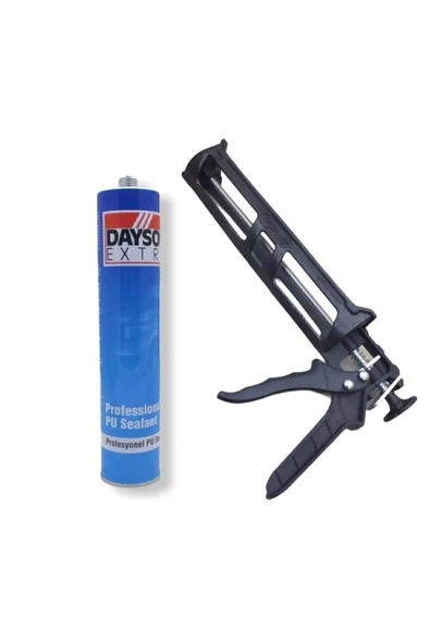 DAYSON Pu Mastik Silikon Yapıştırıcı Siyah 280 ml+ Silikon Tabancası ürün görseli 1