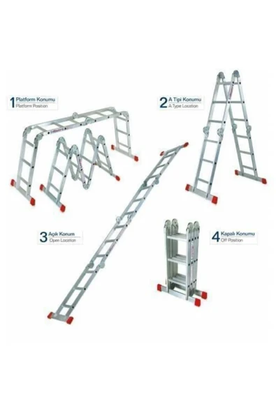 ONESTAR 4x5 20 Basamaklı 5,70m Akrobat Merdiven ürün görseli 1
