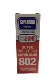 SWANSON WORKS Swbond 802 Süper Japon Yapıştırıcı Cam Metal Plastik Kauçuk Alüminyum ürün görseli 1