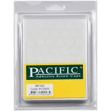 PACIFIC Yapışkanlı Vida Tapası Parlak Beyaz 14 Mm (5plaka) ürün görseli 1