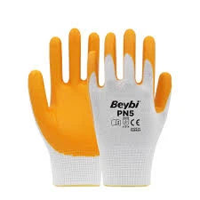 Beybi Pn5 Sarı Polyester Örme Nitril Iş Eldiveni 9 Beden 12 Çift ürün görseli 1