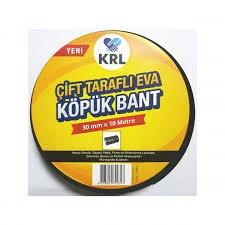KRL Yeşil-siyah Çift Taraflı Eva Köpük Bant 30 Mm X 10 Mt ürün görseli 1