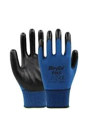 Beybi Pn3 Mavi Polyester Örme Nitril Işçi Eldiveni 12 Çift 10 Numara ürün görseli 1