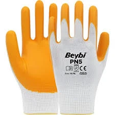 Beybi PN5 Nitril Eldiven Polyester Astarlı NO:10 XL Beden İş Eldiveni 12 Adet ürün görseli 1