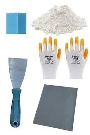 Lider Duvar Tamir Seti  2kg Sıva Alçı 1kg Saten Alçı Spatula Zımpara(150) Ldr-123 ürün görseli 1