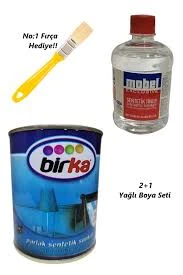 BİRKA Kırmızı Parlak Sentetik Yağlı Boya 1 Kg Sentetik Tiner 0.500 Ml Yağlı Boya Seti ürün görseli 1