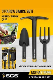 HOBİ Bahçe Tırmık Çapa Kürek 3'lü Bahçıvan Seti ürün görseli 1