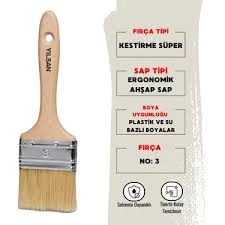 Kestirme Boya Fırçası, Süper, No: 3 ürün görseli 1