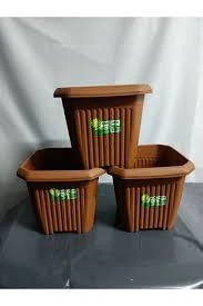 Hak Plastik No 0 Kare Saksı 3 Lü Set ürün görseli 1
