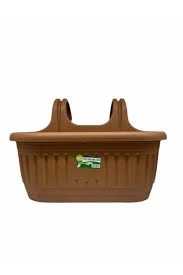 Hak Plastik Hak Saksı Güneş Askılı Saksı Balkon Saksısı Natural Orta 6,4 Lt ürün görseli 1