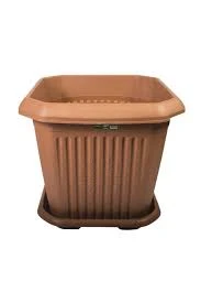 Hak Plastik Plas Time Kare Saksı No 8 Klasik Bahçe Çiçek Saksısı ürün görseli 1