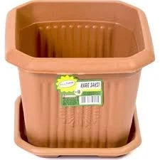 Hak Plastik Kare Saksı No 0 Klasik Bahçe Çiçek Saksısı ürün görseli 1