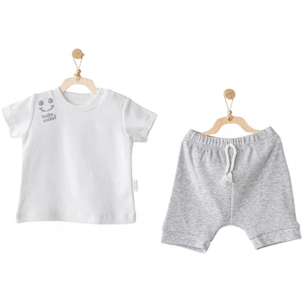 Andywawa Ac25894 2'li Basic Bebe Takım Grey Melange ürün görseli 1