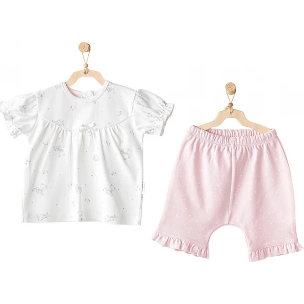 Andywawa Ac25631 Cuddly Bunny Bear 2'li Bebe Takım Pink ürün görseli 1