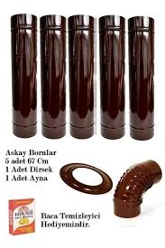 5 Adet Soba Borusu Dirsek Soba Aynası + Hediye Boru Temizleyici ürün görseli 1
