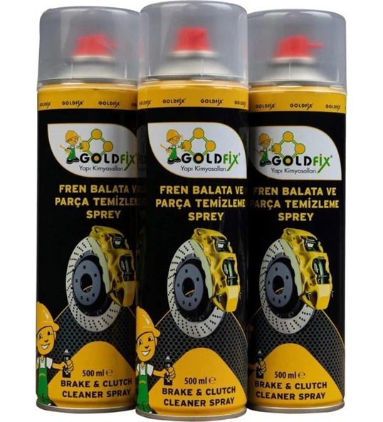 GOLDFİX Goldfix Fren Balata ve Parça Temizleme Sprey 400ml (350GR) x 3 Adet ürün görseli 1