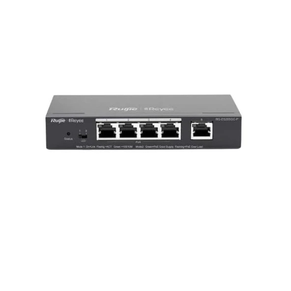 Ruijie Reyee RG-ES205GC-P 5Port Gigabit Swıtch 4Port Poe+ ürün görseli 1