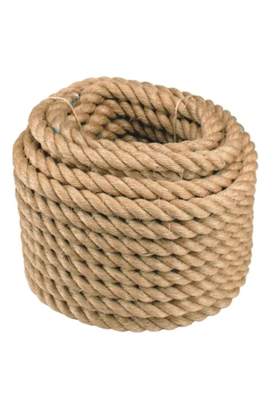 Açık Kahve  Jüt Halat 20 mm İp Kendir Urgan 3 Metre ürün görseli 1