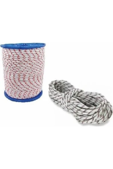 ZUBİZUBİ 10 Metre 6 Mm Kalınlık Örgü Ip Halat Branda Çadır Tente Bağlama Ip -10mtr ürün görseli 1