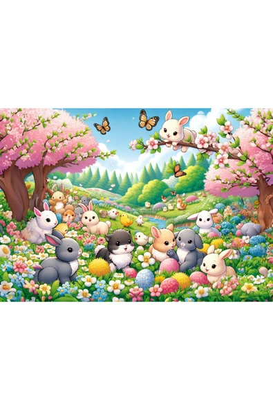 Art Puzzle Art Çocuk Tavşanların Buluşması 25 Parça Puzzle ürün görseli 1