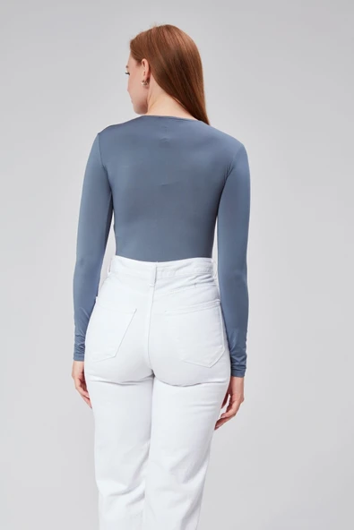 Astarlı Uzun Kollu Çıtçıtlı Body - Resim 11