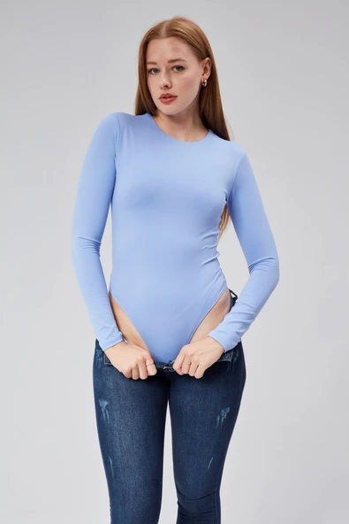 Astarlı Uzun Kollu Çıtçıtlı Body - Resim 12