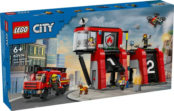 LEGO-60414 City İtfaiye Kamyonlu İtfaiye Merkezi ürün görseli 1