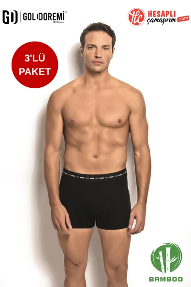 Jiber Erkek Premium Rahat Yumuşak Hafif Yok Gibi Esnek İz Yapmaz Terletmez Bambu Kutulu 3'lü Boxer ürün görseli 1