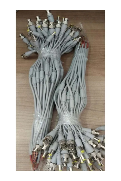 100 Lü A Kalite Hazır Bnc Dc Jack 30cm Kablolu - Güvenlik Kamerası Sistemleri ürün görseli 1
