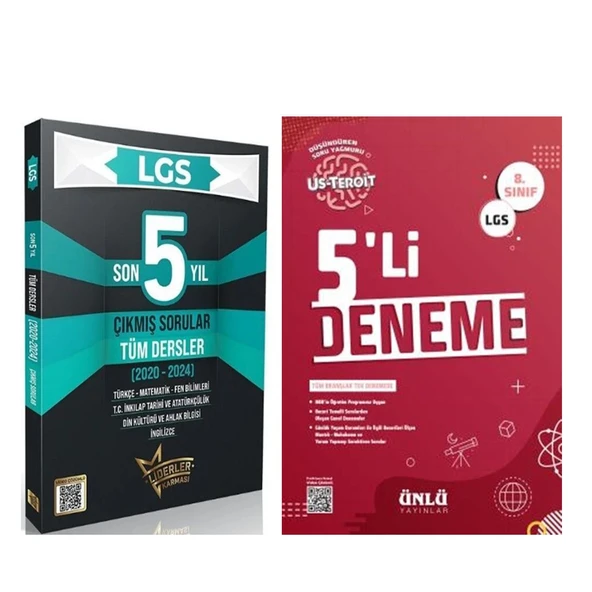 Liderler Karması 8. Sınıf LGS Tüm Dersler Çıkmış Sorular Son 5 Yıl ve Ünlü 5 li Deneme Seti 2 Kitap ürün görseli 1