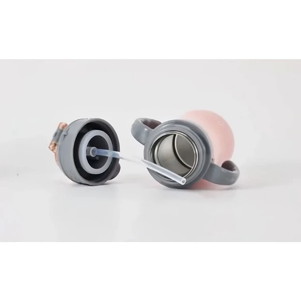 PENGUEN 3048 BİBERON TERMOS PEMBE ÇELİK ÇİFT KATLI 280ML - Resim 2