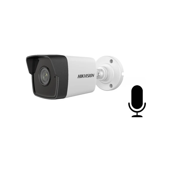 Hikvision DS-2CD1043G0-IUF 4MP+2.8mm Lens+H265+ 30 Metre Gece Görüşü+SD Kart+PoE+Dahili Mikrofon+ IP Bullet Kamera ürün görseli 1