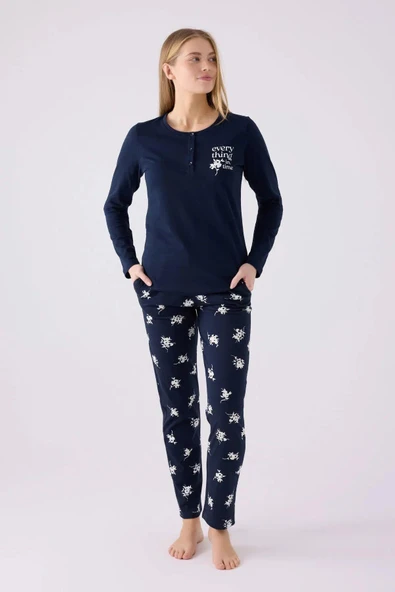 Arnetta 3056 Kadın Every Thing Uzun Kollu Pijama Takım ürün görseli 1