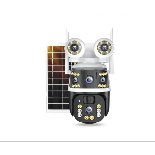 O-KAM Pro 3928 6MP 4G Solar Dual Lens PTZ Kamera ürün görseli 1