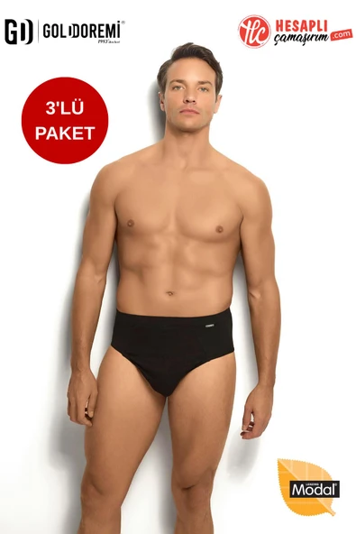 Jiber Erkek Premium Modal Pamuklu Çok Rahat İz Yapmayan Lastik 3'lü Kutulu Slip Külot ürün görseli 1