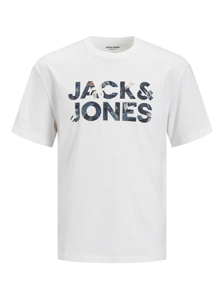 JACK JONES Yazı Baskılı Pamuklu Erkek Tişört 12268127 ürün görseli 1