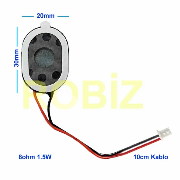 Hoparlör 1.5W 8ohm 20x30mm 10cm Kablolu Mini Speaker Ses Müzik Amfi Ürün Müze Otomobil Telefon Sesli Yönlendirme Oyuncak Tablet Telefon - Resim 2
