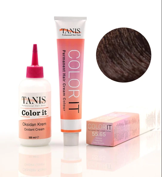 TANİS COLOR-IT (100 ML) Permanent Saç boyası 55.65 (Yakut Kırmızısı) ürün görseli 1