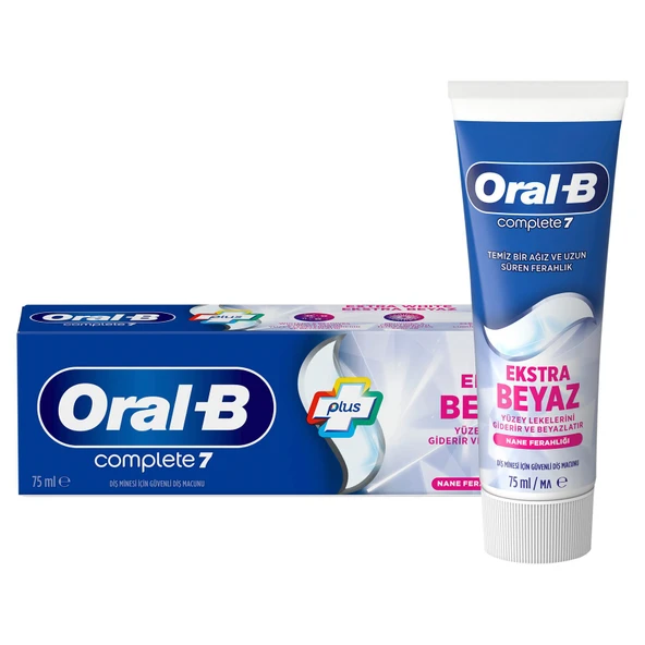 Oral-B Komple 7 Ekstra Beyaz Diş Macunu 75 Ml 3 Adet ürün görseli 1