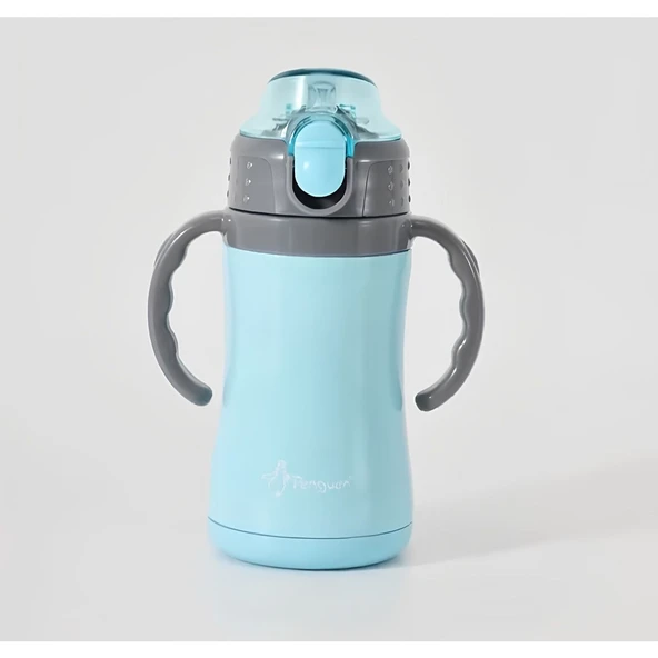 PENGUEN 3048 BİBERON TERMOS MAVİ ÇELİK ÇİFT KATLI 280ML ürün görseli 1